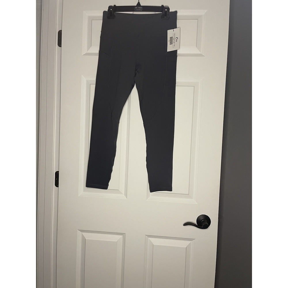 Zyia Pearl Gray Pocket Light N Tight Hi Rise Leggings 7/8" Large Nwt